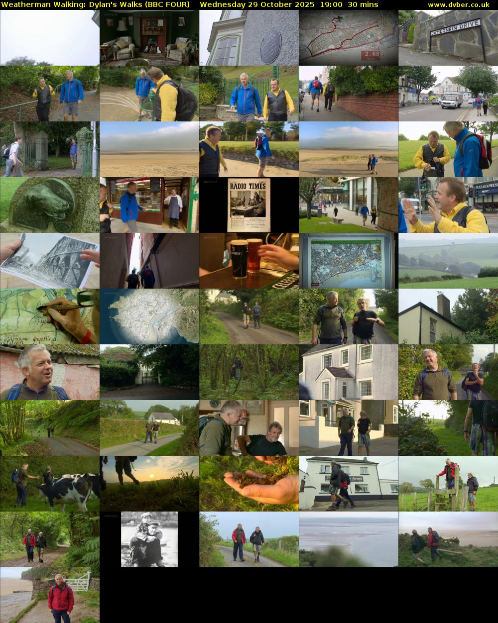 Weatherman Walking: Dylan's Walks (BBC FOUR) Wednesday 29 October 2025 19:00 - 19:30