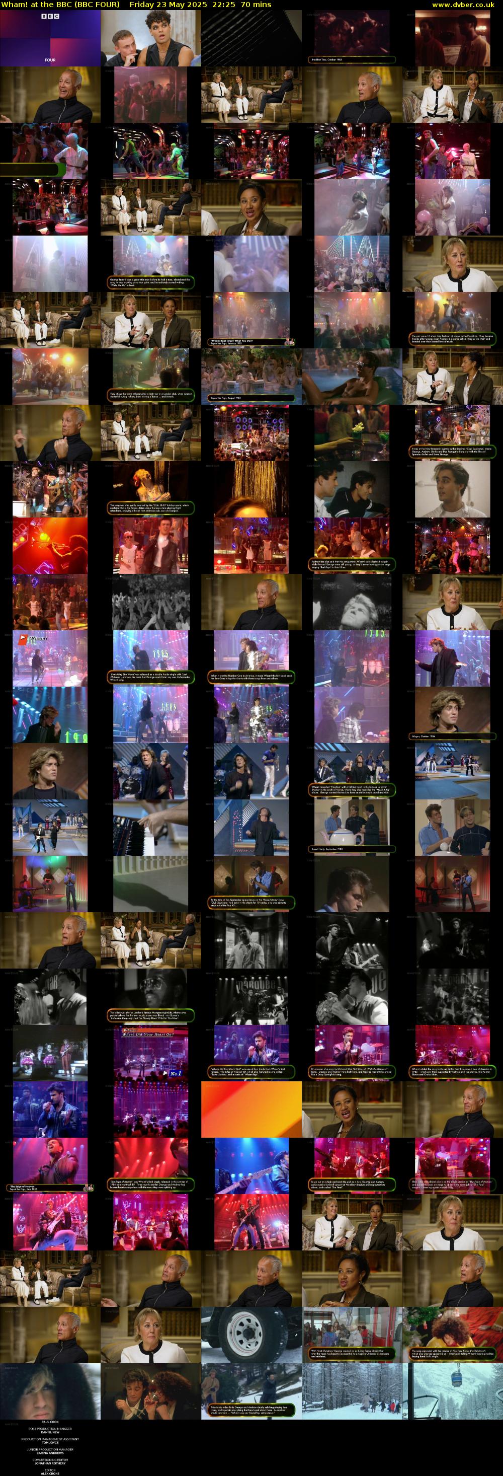 Wham! at the BBC (BBC FOUR) Friday 23 May 2025 22:25 - 23:35