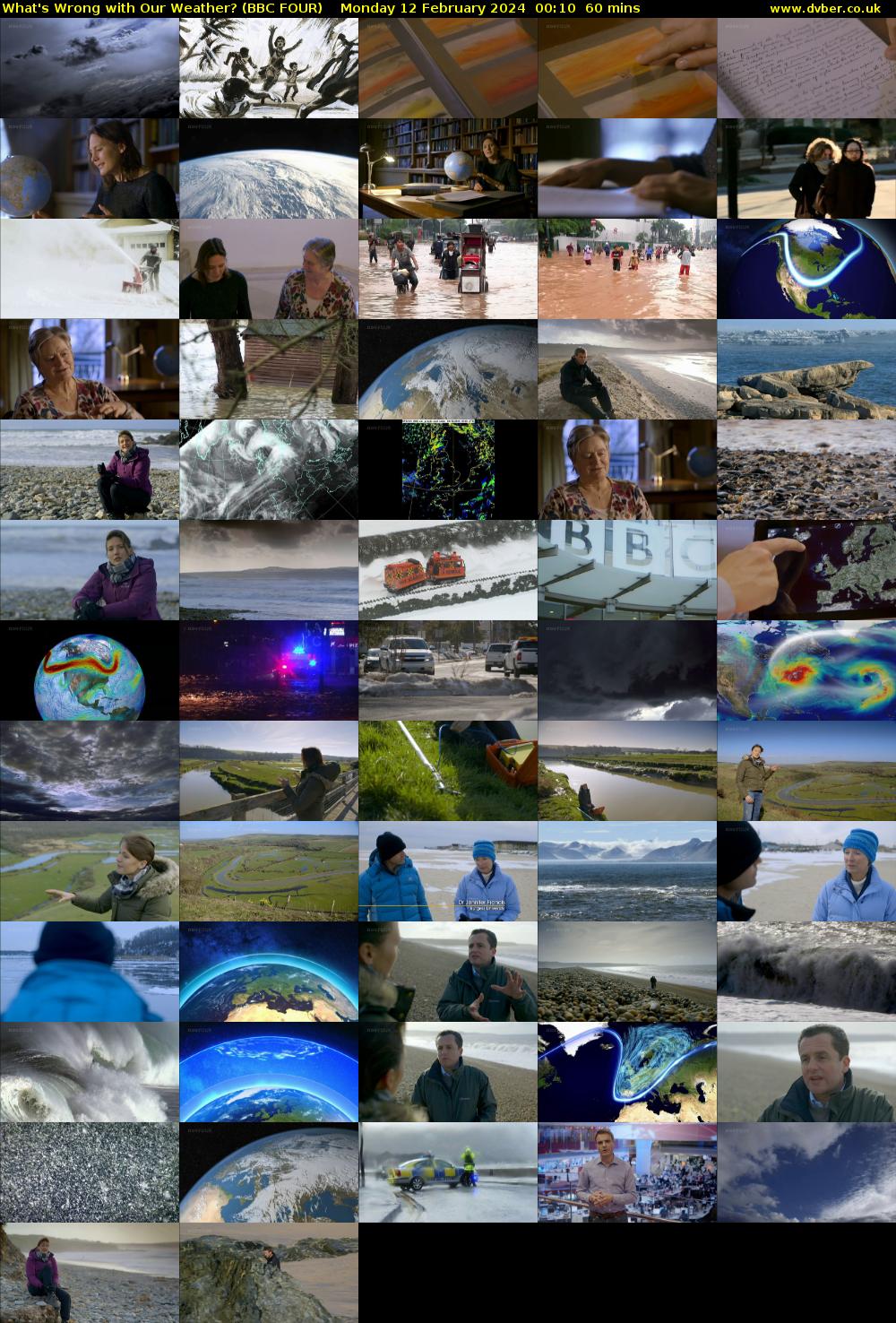 What's Wrong with Our Weather? (BBC FOUR) Monday 12 February 2024 00:10 - 01:10