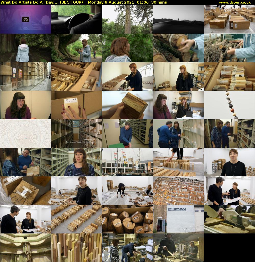 What Do Artists Do All Day:... (BBC FOUR) Monday 9 August 2021 01:00 - 01:30