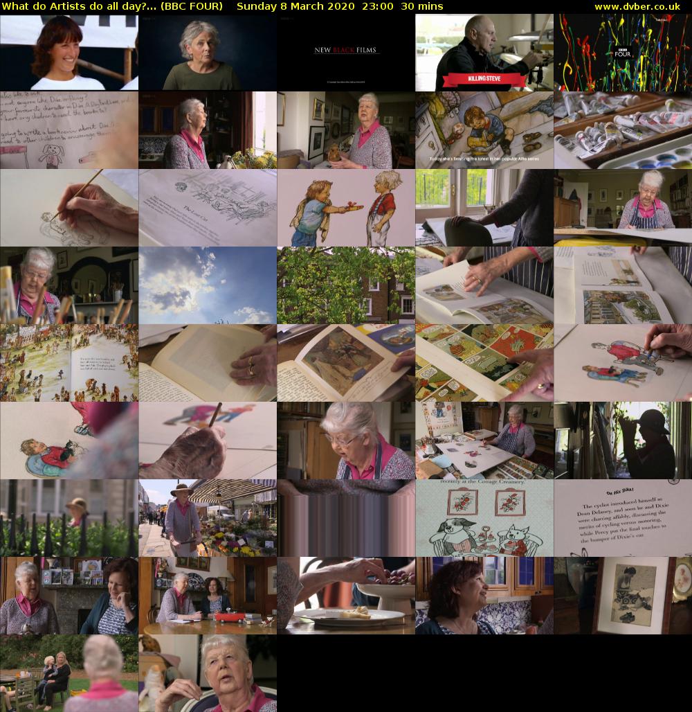 What Do Artists Do All Day?... (BBC FOUR) Sunday 8 March 2020 23:00 - 23:30