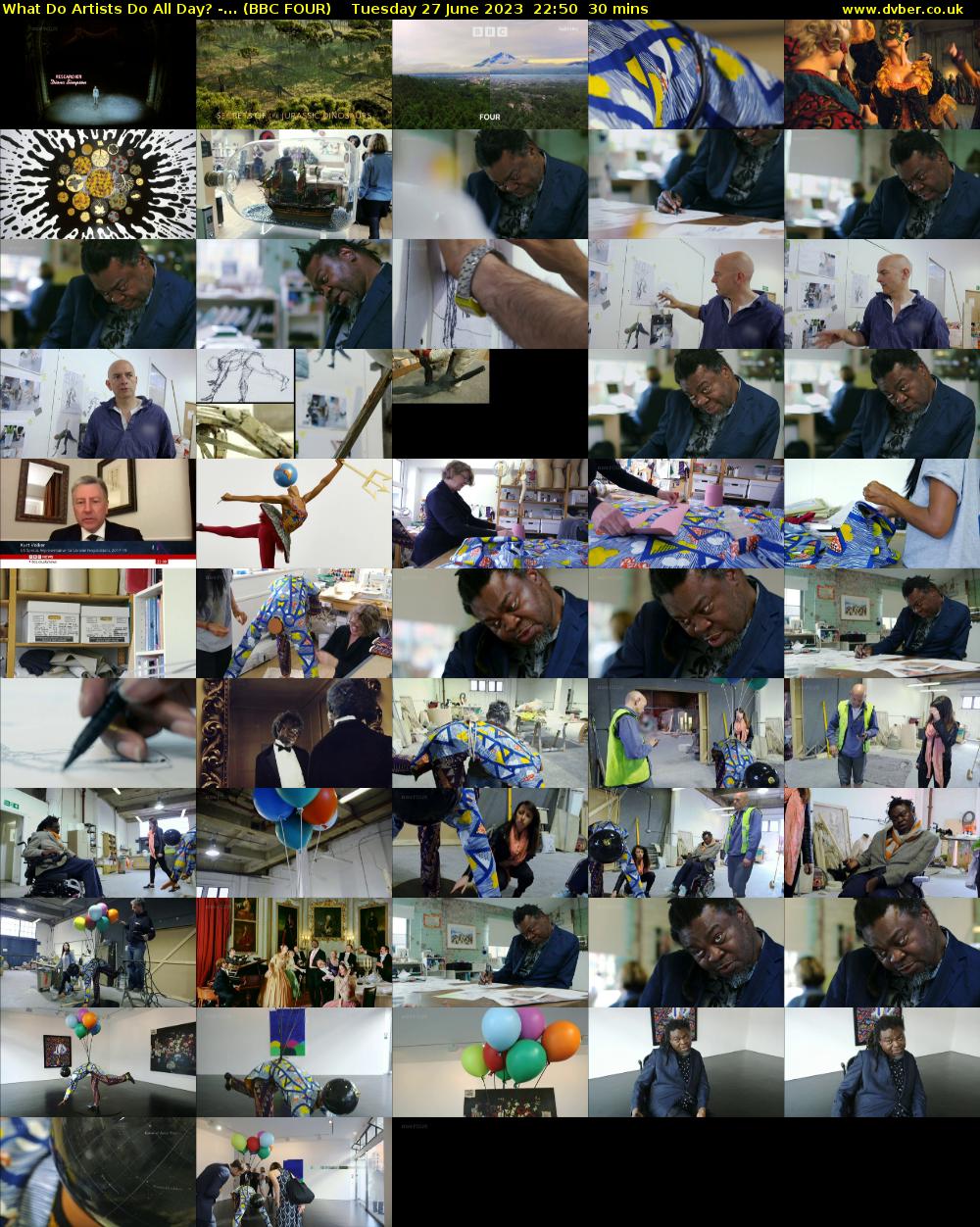 What Do Artists Do All Day? -... (BBC FOUR) Tuesday 27 June 2023 22:50 - 23:20