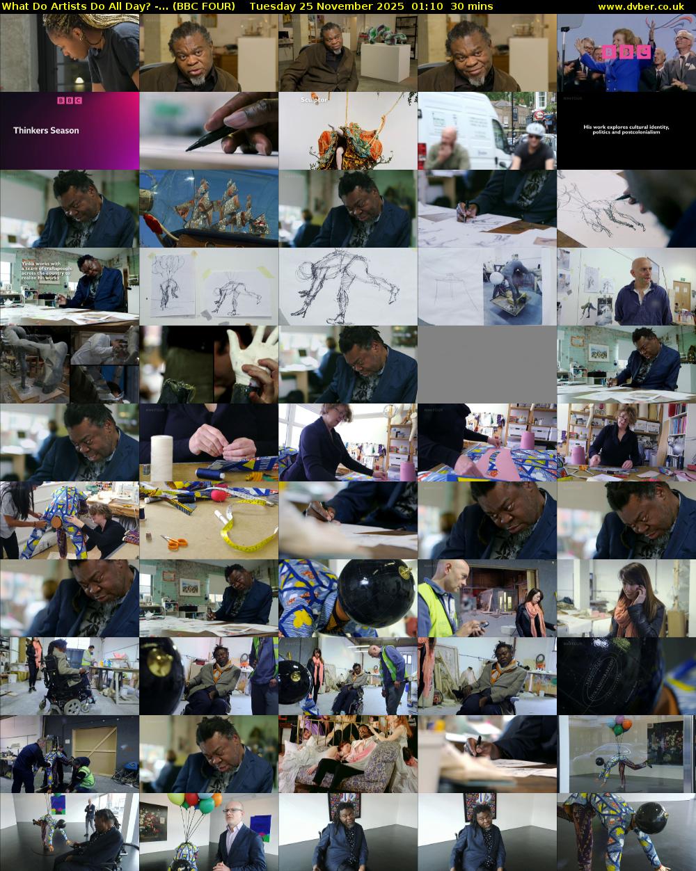 What Do Artists Do All Day? -... (BBC FOUR) Tuesday 25 November 2025 01:10 - 01:40