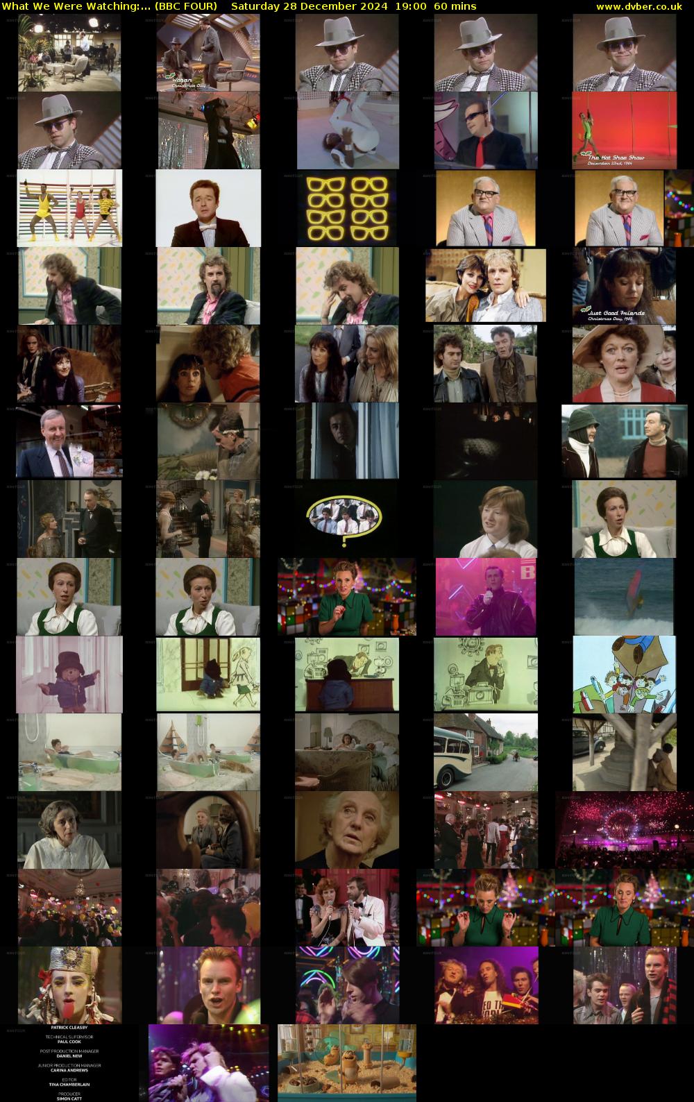 What We Were Watching:... (BBC FOUR) Saturday 28 December 2024 19:00 - 20:00