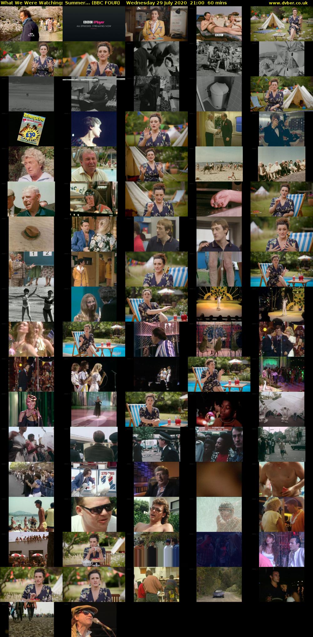 What We Were Watching: Summer... (BBC FOUR) Wednesday 29 July 2020 21:00 - 22:00