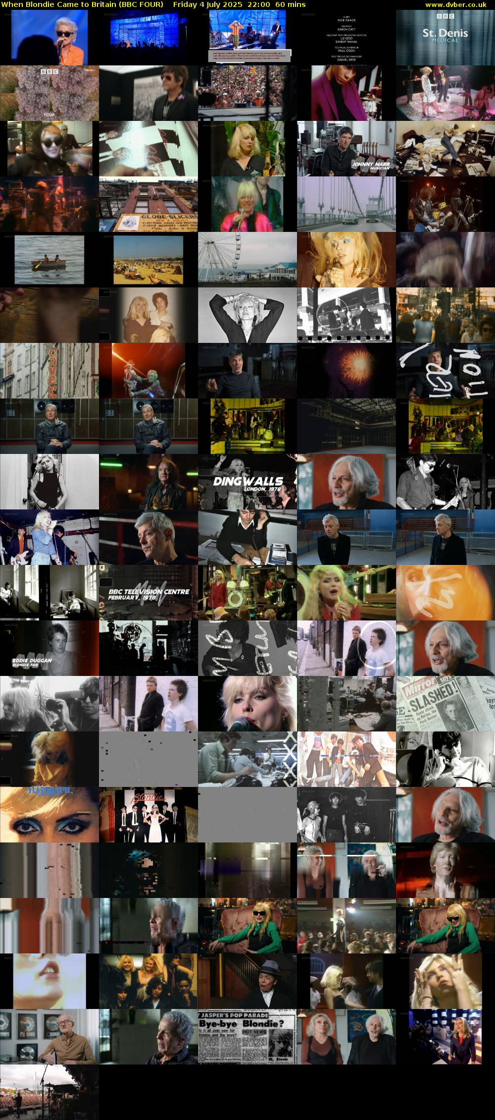 When Blondie Came to Britain (BBC FOUR) Friday 4 July 2025 22:00 - 23:00
