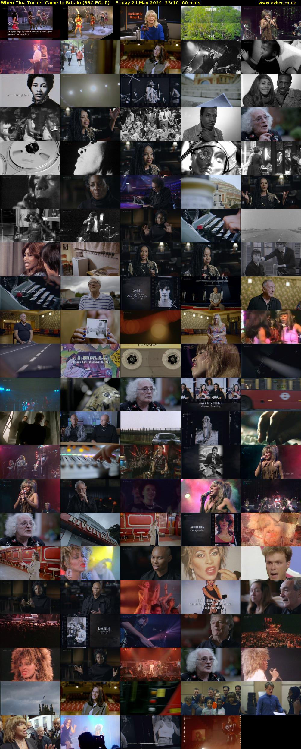When Tina Turner Came to Britain (BBC FOUR) Friday 24 May 2024 23:10 - 00:10