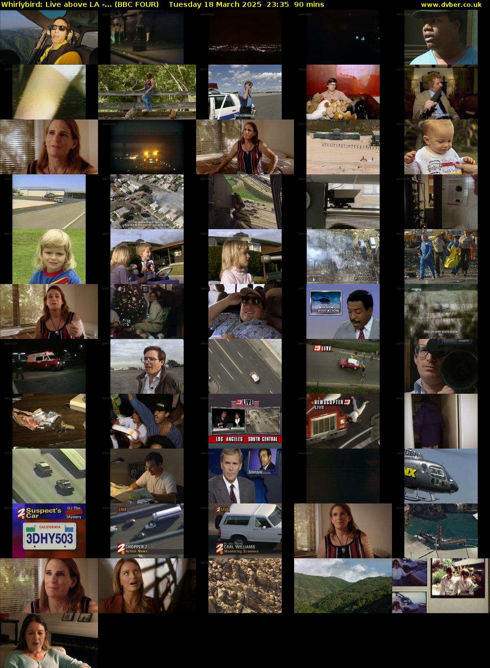 Whirlybird: Live above LA -... (BBC FOUR) Tuesday 18 March 2025 23:35 - 01:05