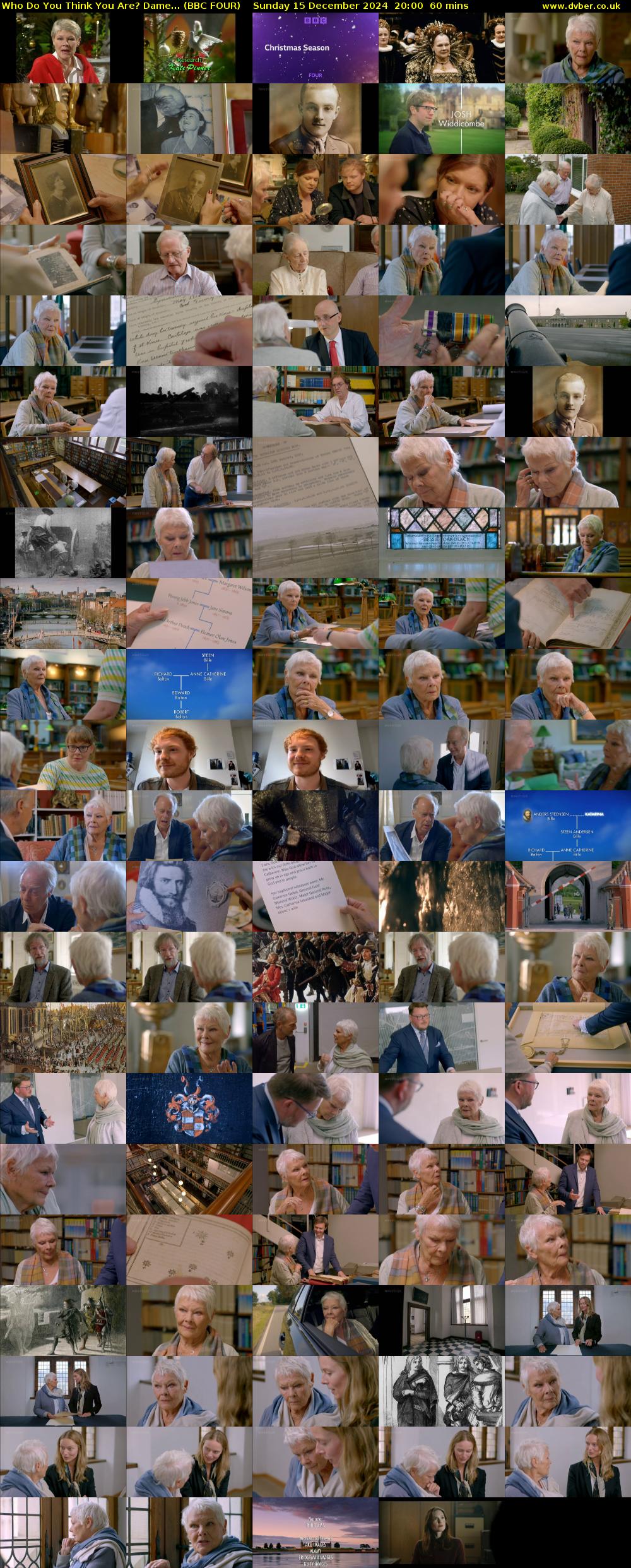 Who Do You Think You Are? Dame... (BBC FOUR) Sunday 15 December 2024 20:00 - 21:00