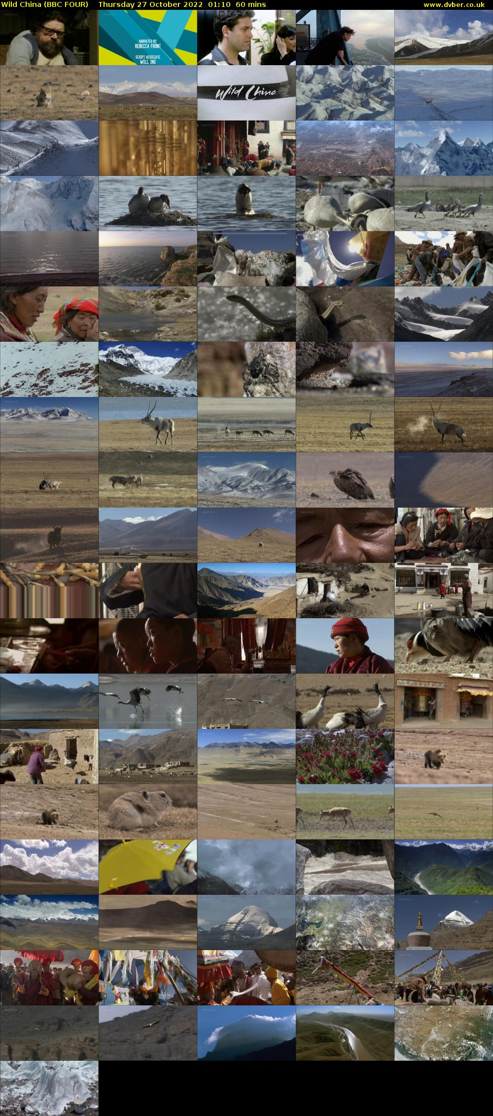 Wild China (BBC FOUR) Thursday 27 October 2022 01:10 - 02:10