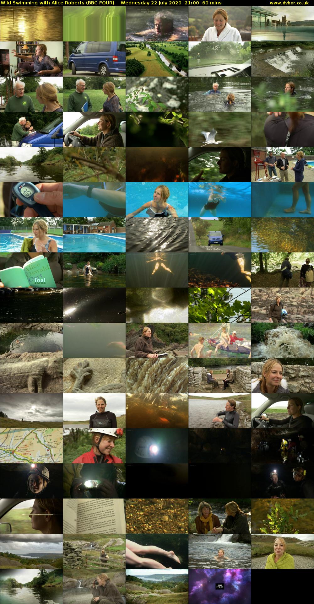 Wild Swimming with Alice Roberts (BBC FOUR) Wednesday 22 July 2020 21:00 - 22:00