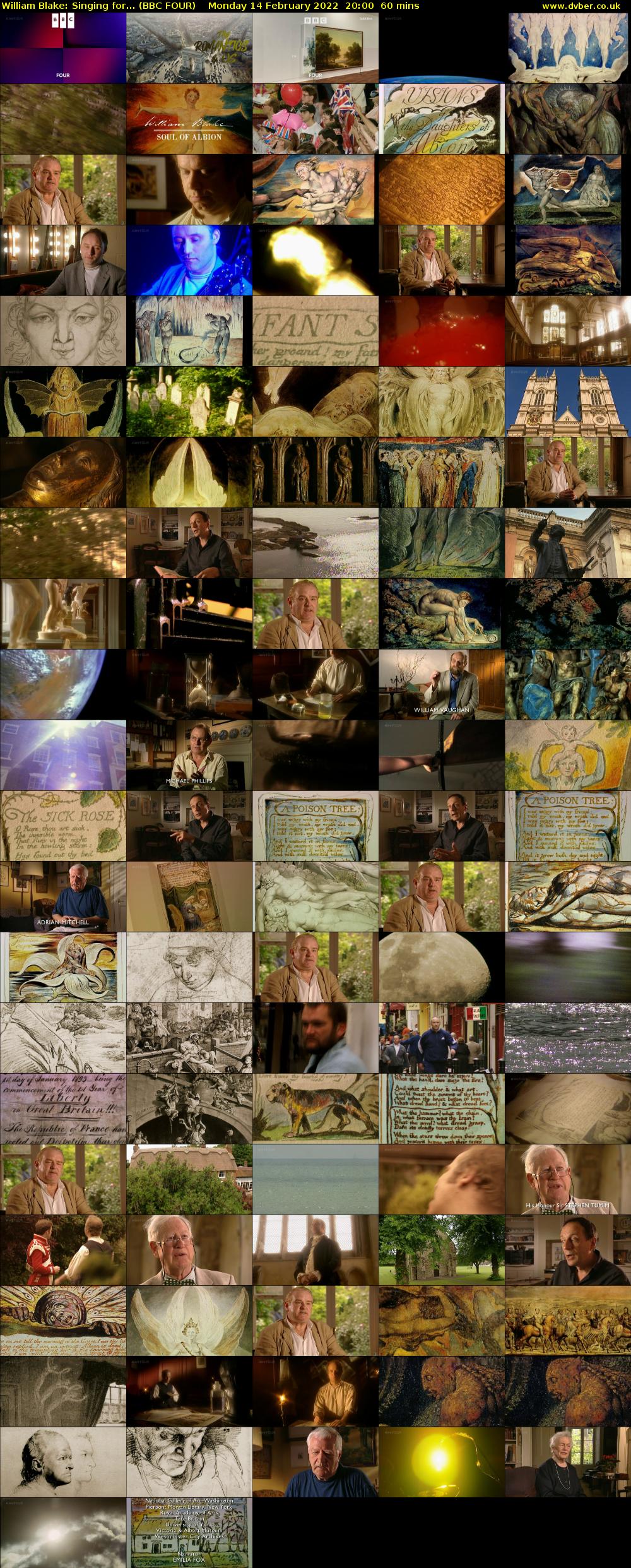 William Blake: Singing for... (BBC FOUR) Monday 14 February 2022 20:00 - 21:00