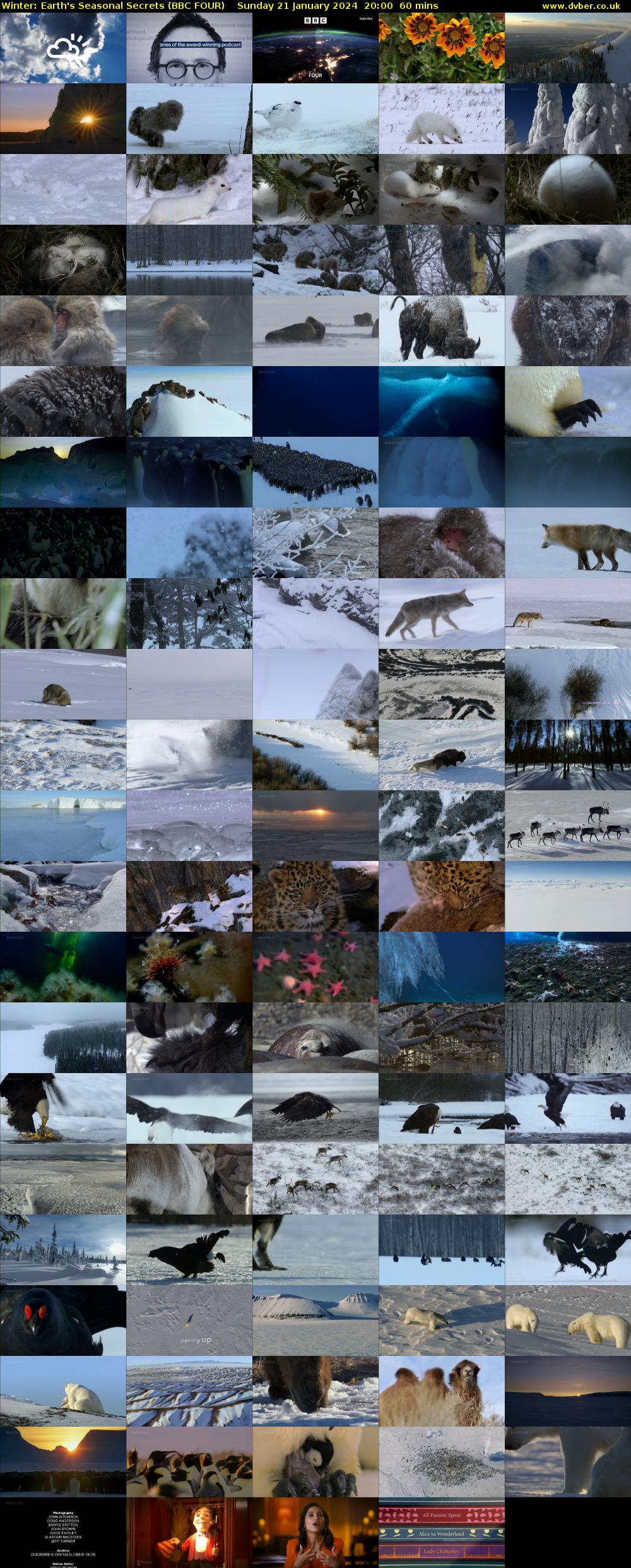 Winter: Earth's Seasonal Secrets (BBC FOUR) Sunday 21 January 2024 20:00 - 21:00