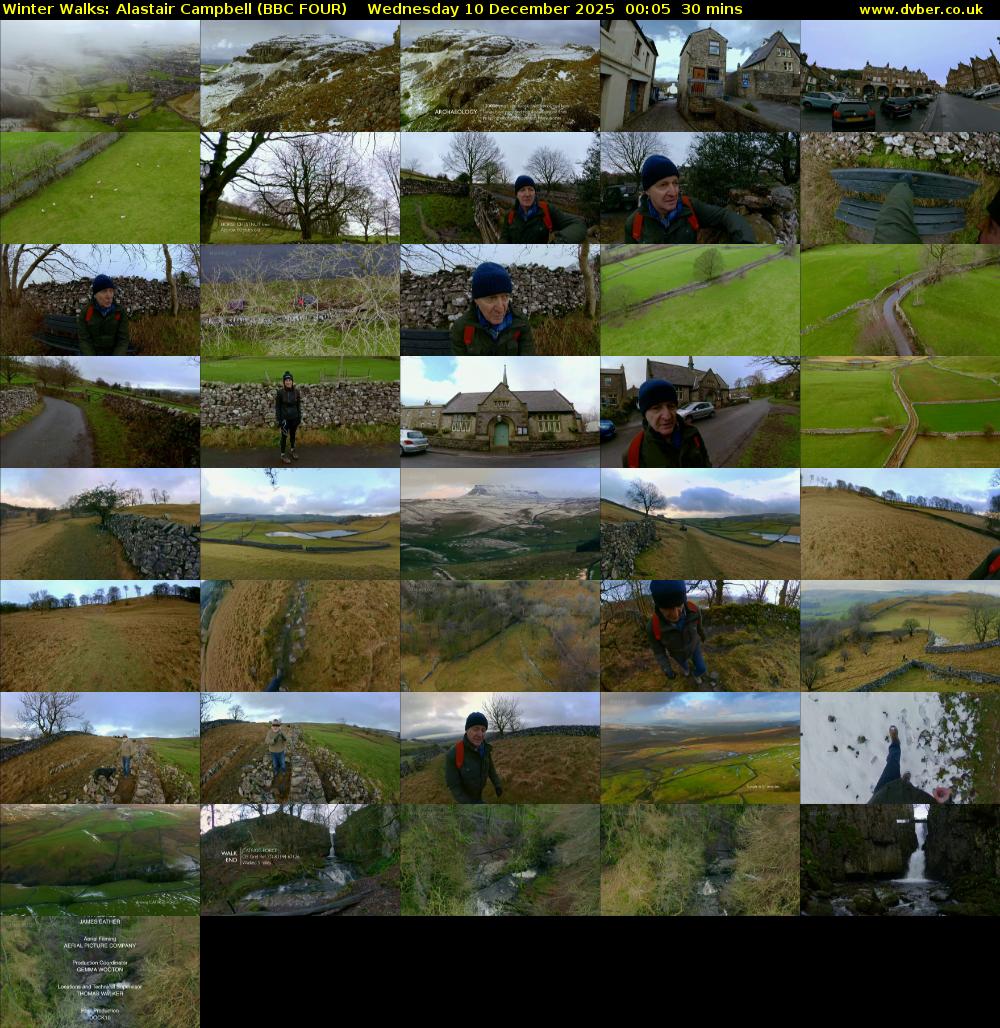 Winter Walks: Alastair Campbell (BBC FOUR) Wednesday 10 December 2025 00:05 - 00:35