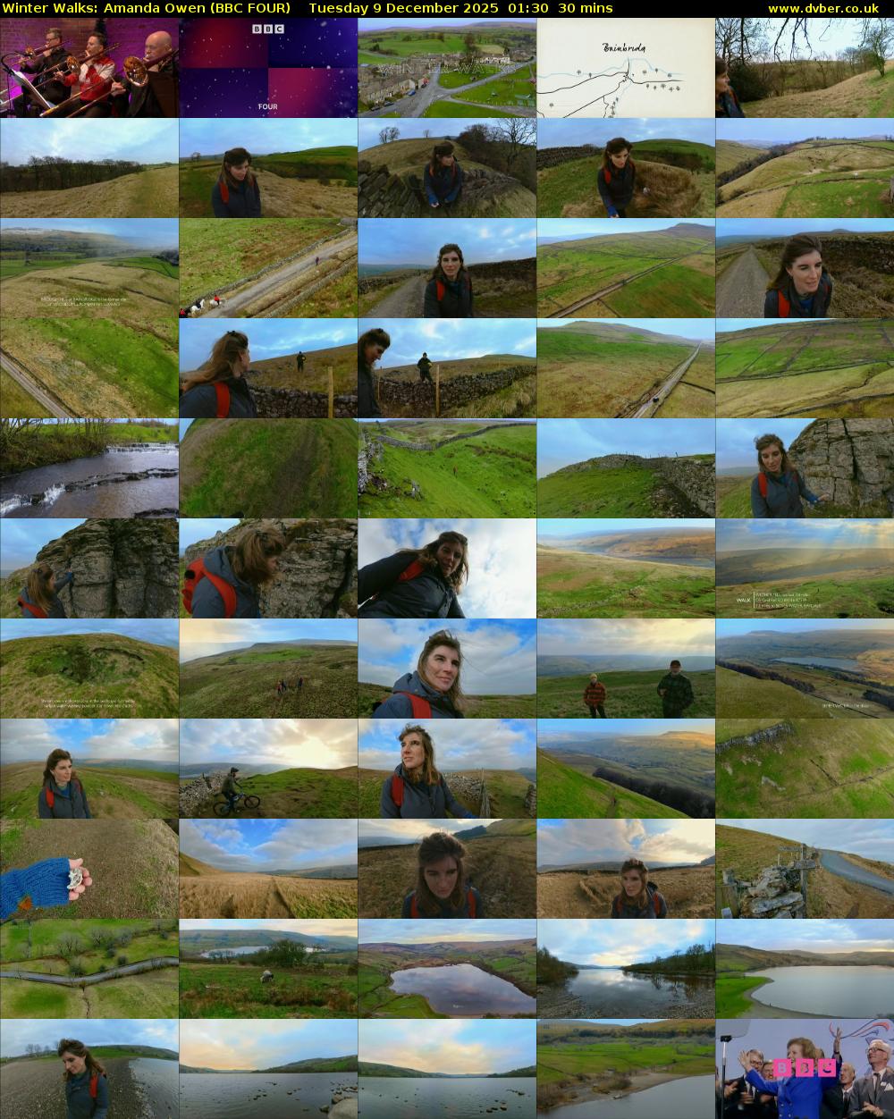 Winter Walks: Amanda Owen (BBC FOUR) Tuesday 9 December 2025 01:30 - 02:00