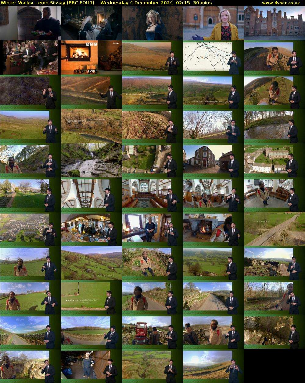Winter Walks: Lemn Sissay (BBC FOUR) Wednesday 4 December 2024 02:15 - 02:45
