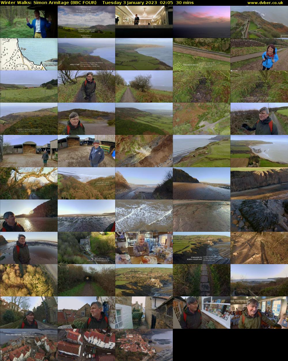 Winter Walks: Simon Armitage (BBC FOUR) Tuesday 3 January 2023 02:05 - 02:35