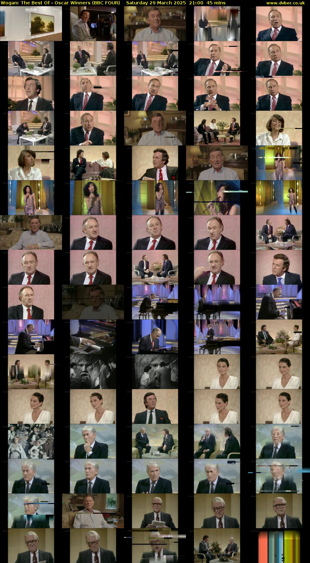 Wogan: The Best Of - Oscar Winners (BBC FOUR) Saturday 29 March 2025 21:00 - 21:45