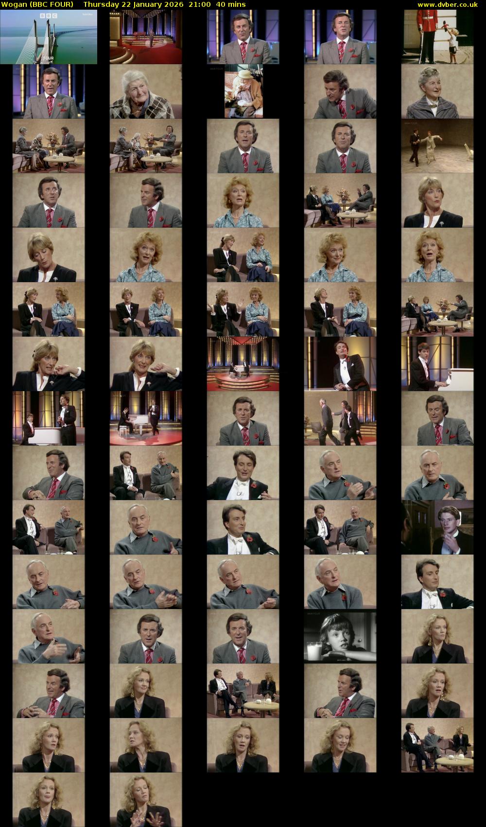 Wogan (BBC FOUR) Thursday 22 January 2026 21:00 - 21:40