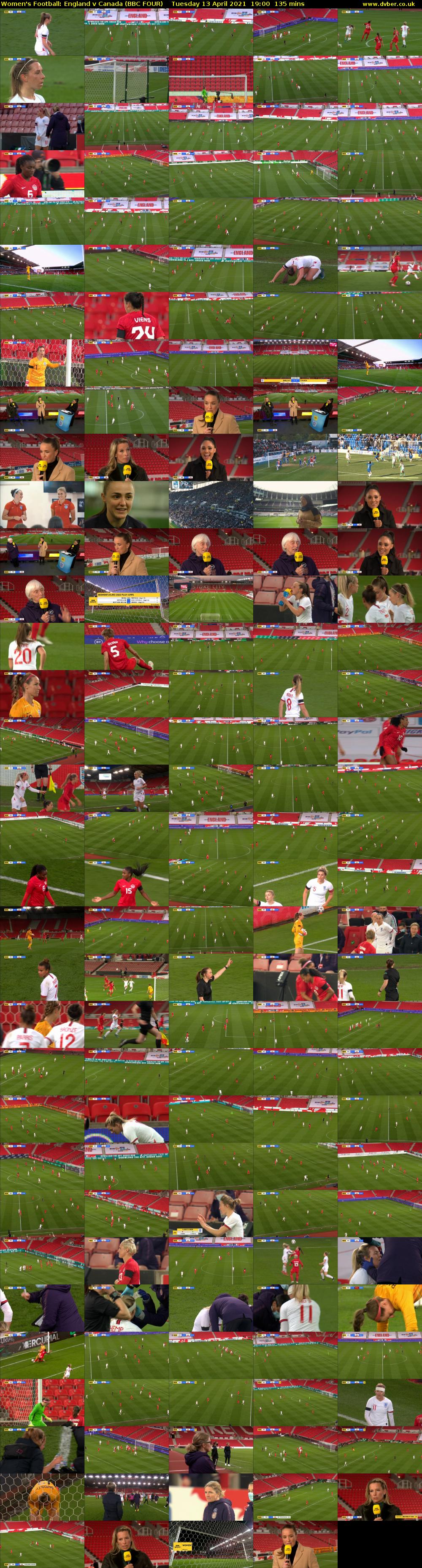 Women's Football: England v Canada (BBC FOUR) Tuesday 13 April 2021 19:00 - 21:15