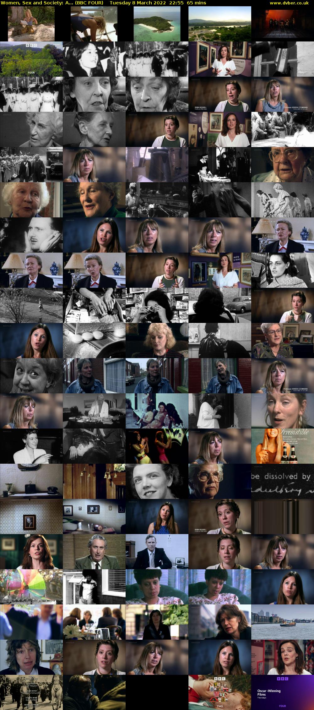 Women, Sex and Society: A... (BBC FOUR) Tuesday 8 March 2022 22:55 - 00:00