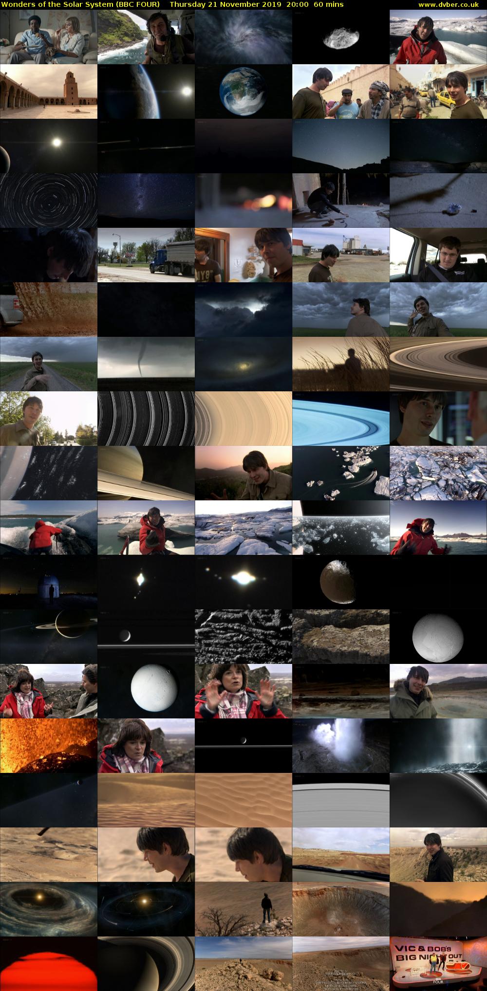 Wonders of the Solar System (BBC FOUR) Thursday 21 November 2019 20:00 - 21:00
