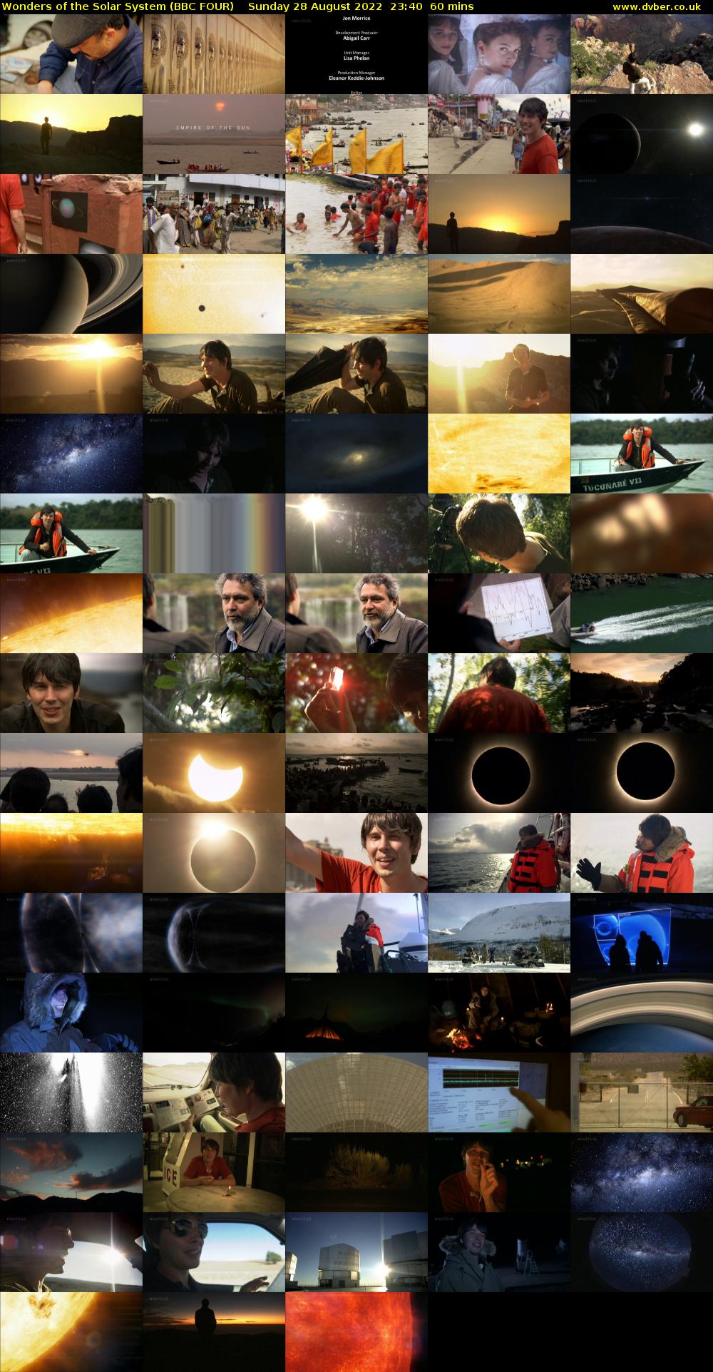 Wonders of the Solar System (BBC FOUR) Sunday 28 August 2022 23:40 - 00:40
