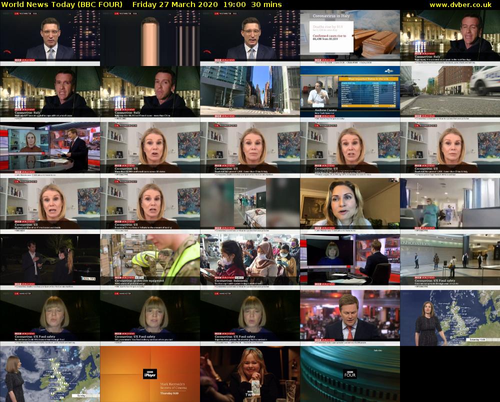 World News Today (BBC FOUR) Friday 27 March 2020 19:00 - 19:30