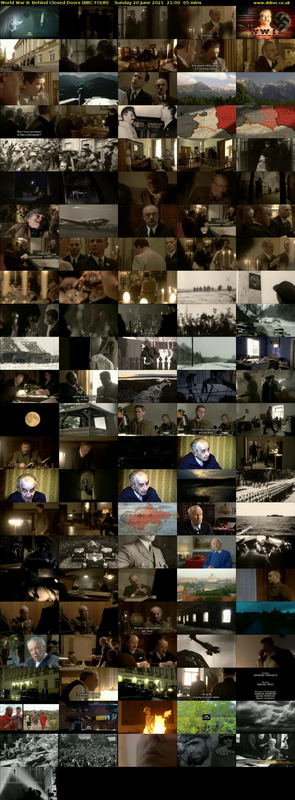 World War II: Behind Closed Doors (BBC FOUR) Sunday 20 June 2021 21:00 - 22:05