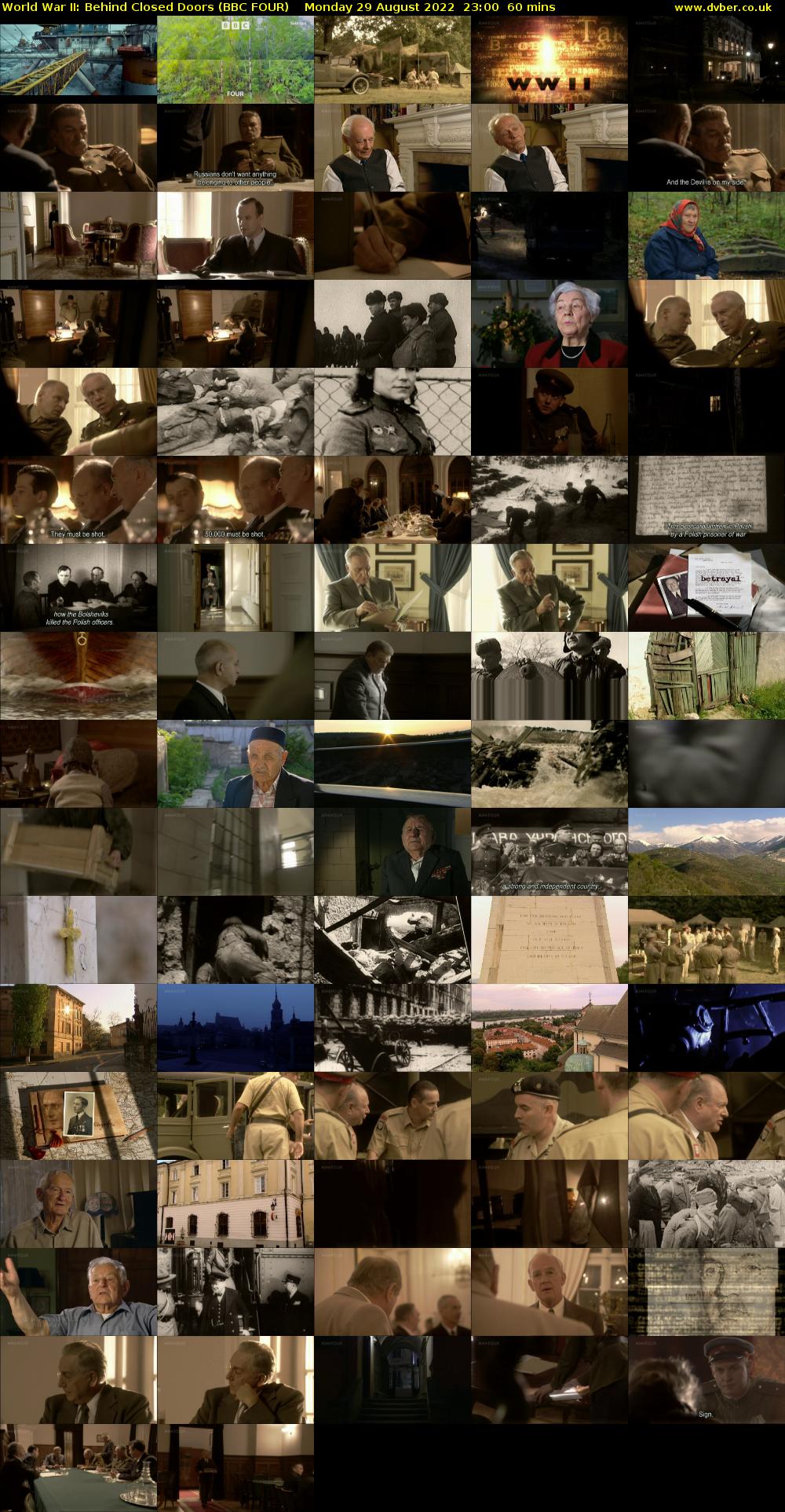 World War II: Behind Closed Doors (BBC FOUR) Monday 29 August 2022 23:00 - 00:00