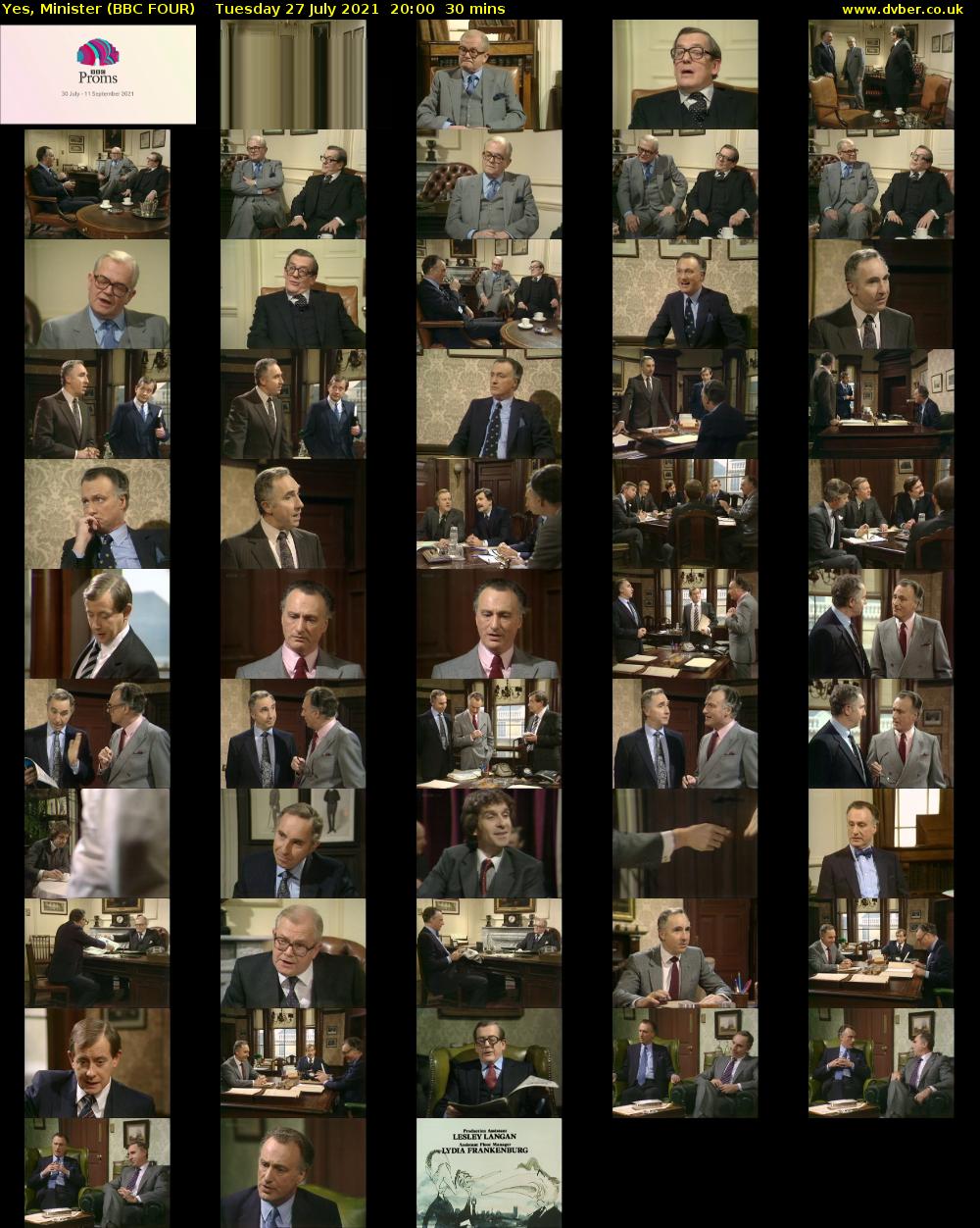 Yes, Minister (BBC FOUR) Tuesday 27 July 2021 20:00 - 20:30