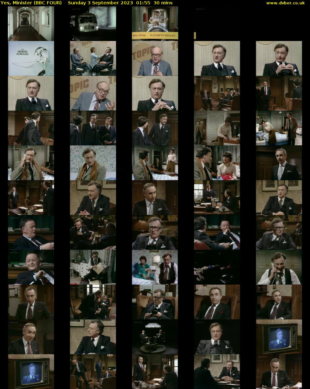 Yes, Minister (BBC FOUR) Sunday 3 September 2023 01:55 - 02:25