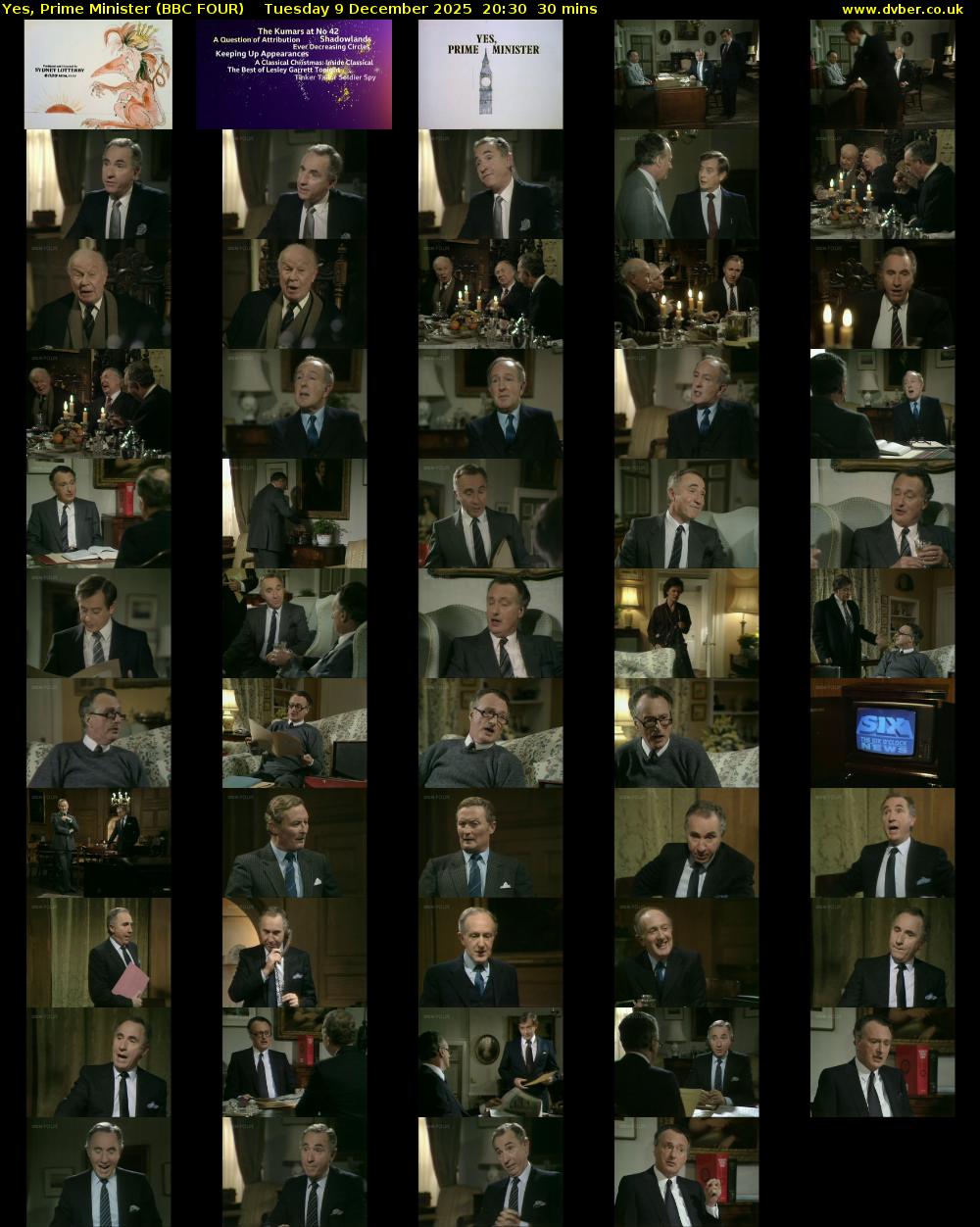Yes, Prime Minister (BBC FOUR) Tuesday 9 December 2025 20:30 - 21:00