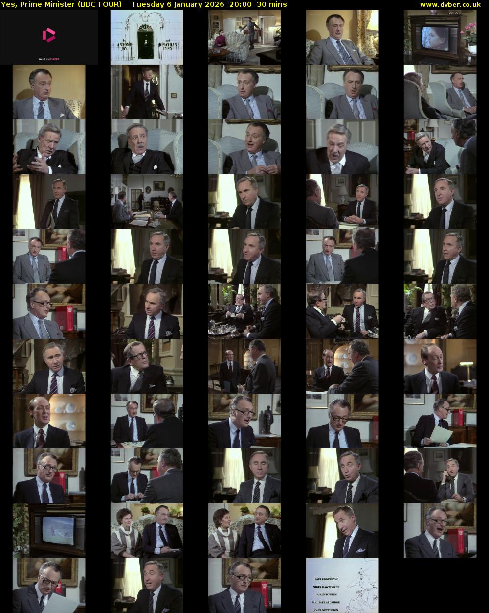 Yes, Prime Minister (BBC FOUR) Tuesday 6 January 2026 20:00 - 20:30