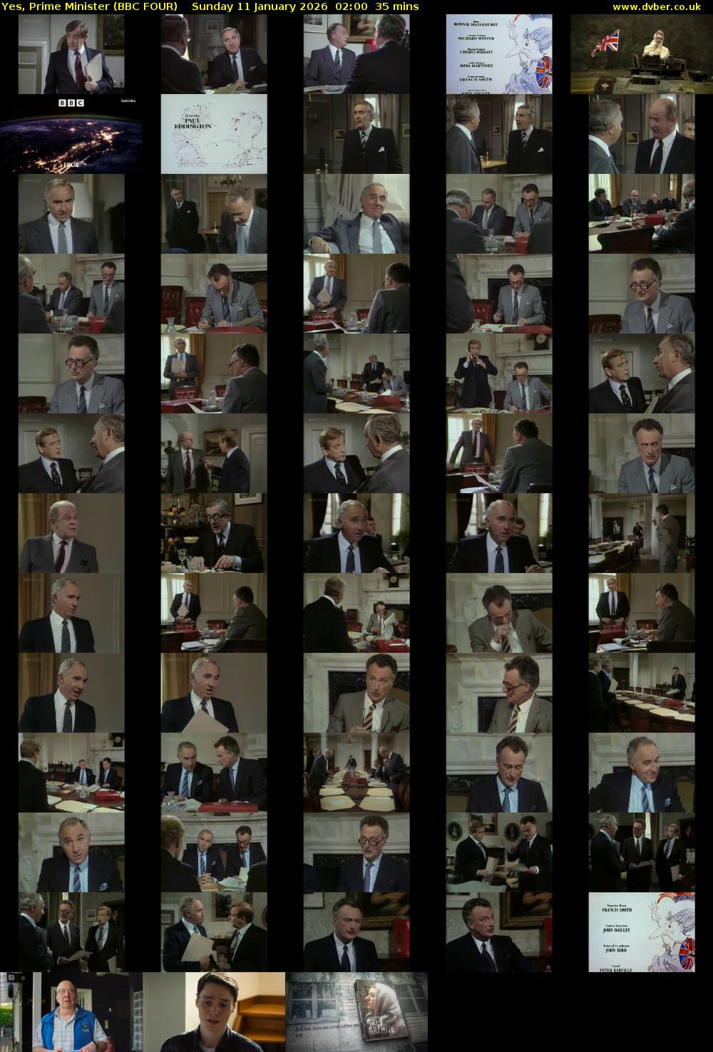 Yes, Prime Minister (BBC FOUR) Sunday 11 January 2026 02:00 - 02:35