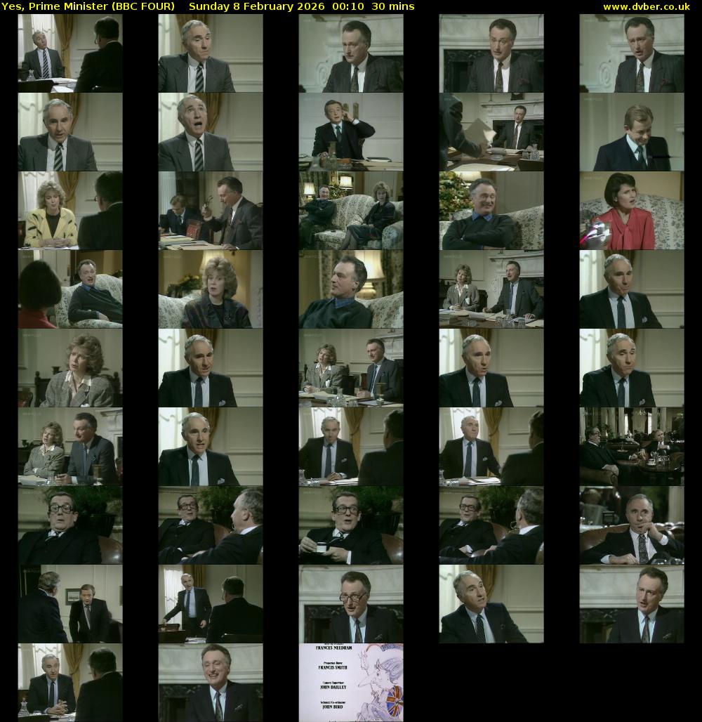 Yes, Prime Minister (BBC FOUR) Sunday 8 February 2026 00:10 - 00:40