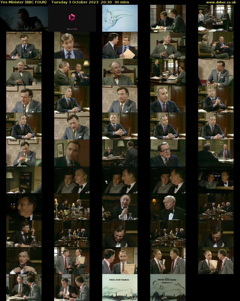 Yes Minister (BBC FOUR) Tuesday 3 October 2023 20:30 - 21:00
