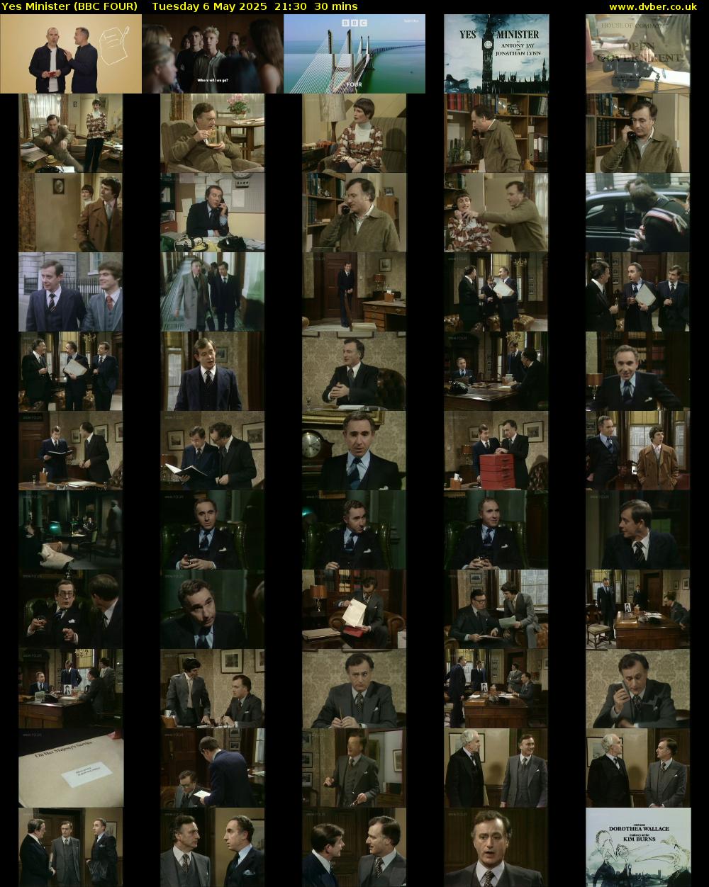 Yes Minister (BBC FOUR) Tuesday 6 May 2025 21:30 - 22:00