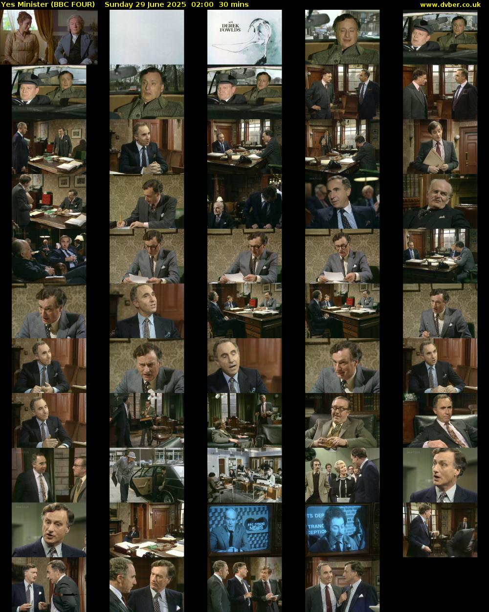 Yes Minister (BBC FOUR) Sunday 29 June 2025 02:00 - 02:30