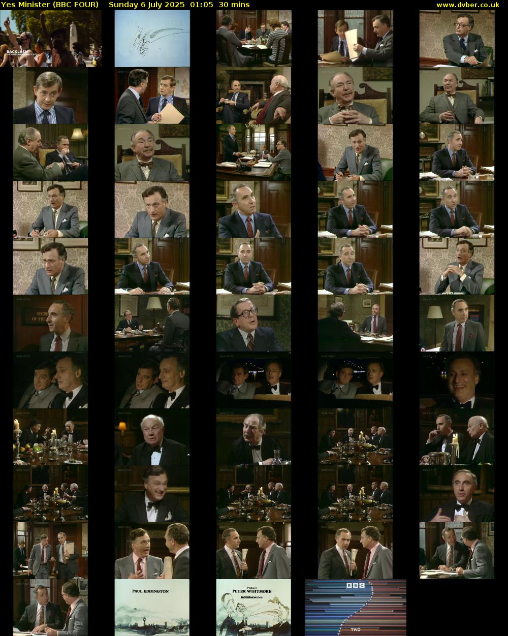 Yes Minister (BBC FOUR) Sunday 6 July 2025 01:05 - 01:35