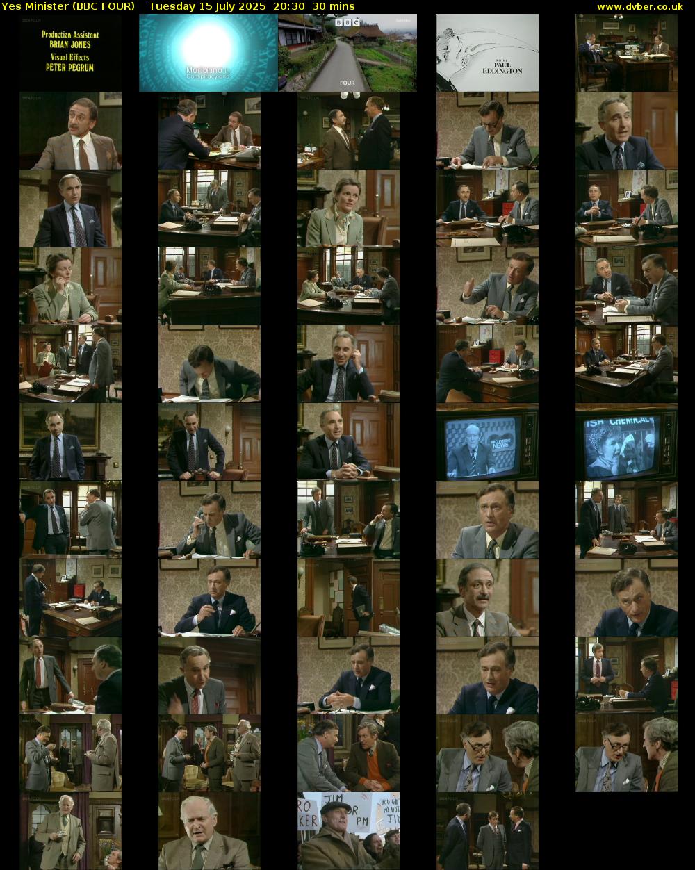Yes Minister (BBC FOUR) Tuesday 15 July 2025 20:30 - 21:00