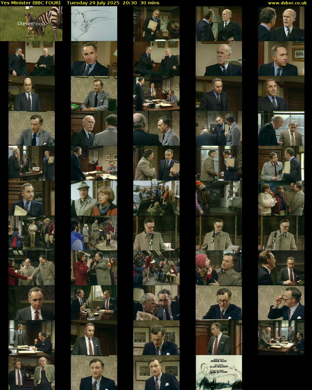 Yes Minister (BBC FOUR) Tuesday 29 July 2025 20:30 - 21:00