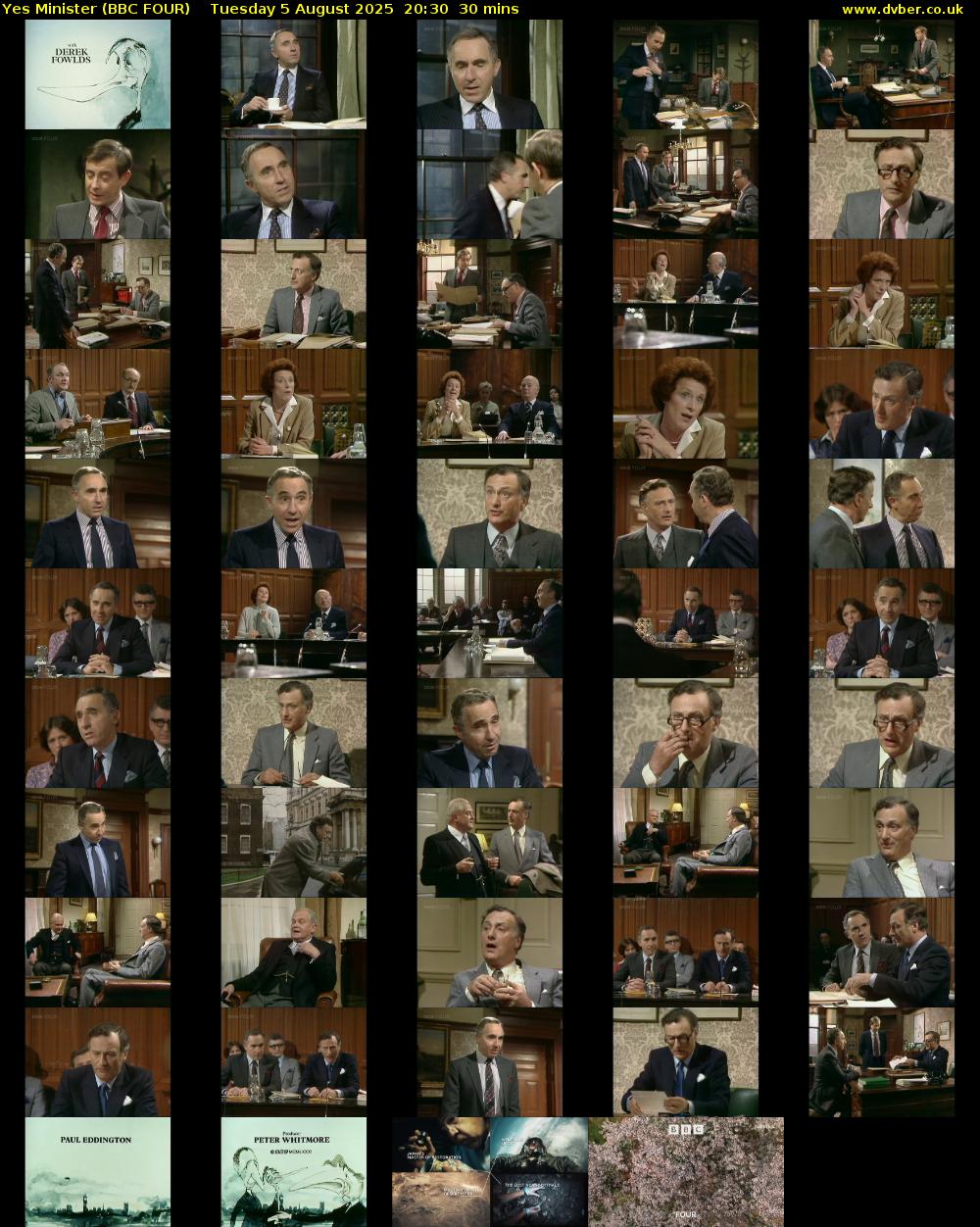 Yes Minister (BBC FOUR) Tuesday 5 August 2025 20:30 - 21:00