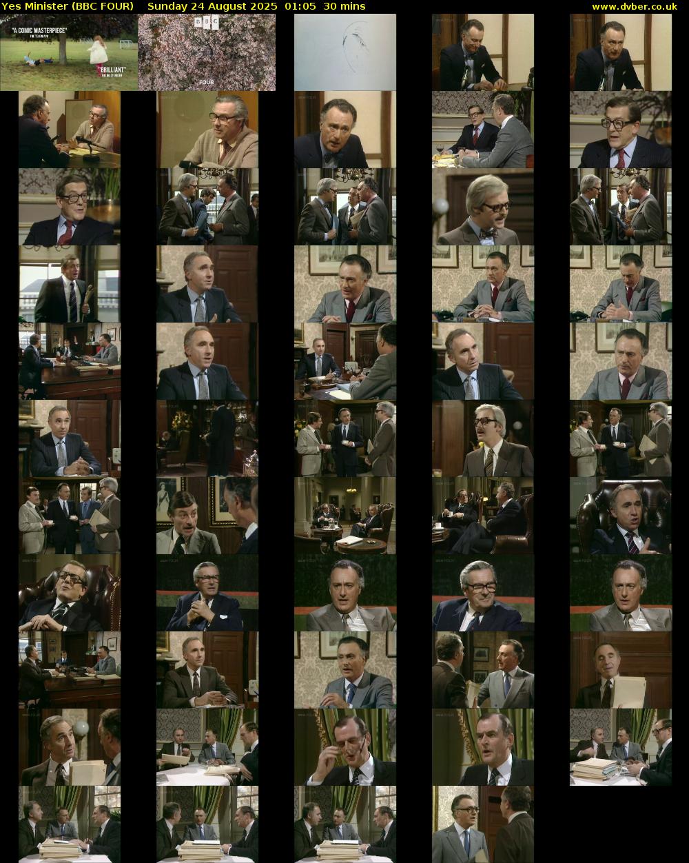 Yes Minister (BBC FOUR) Sunday 24 August 2025 01:05 - 01:35