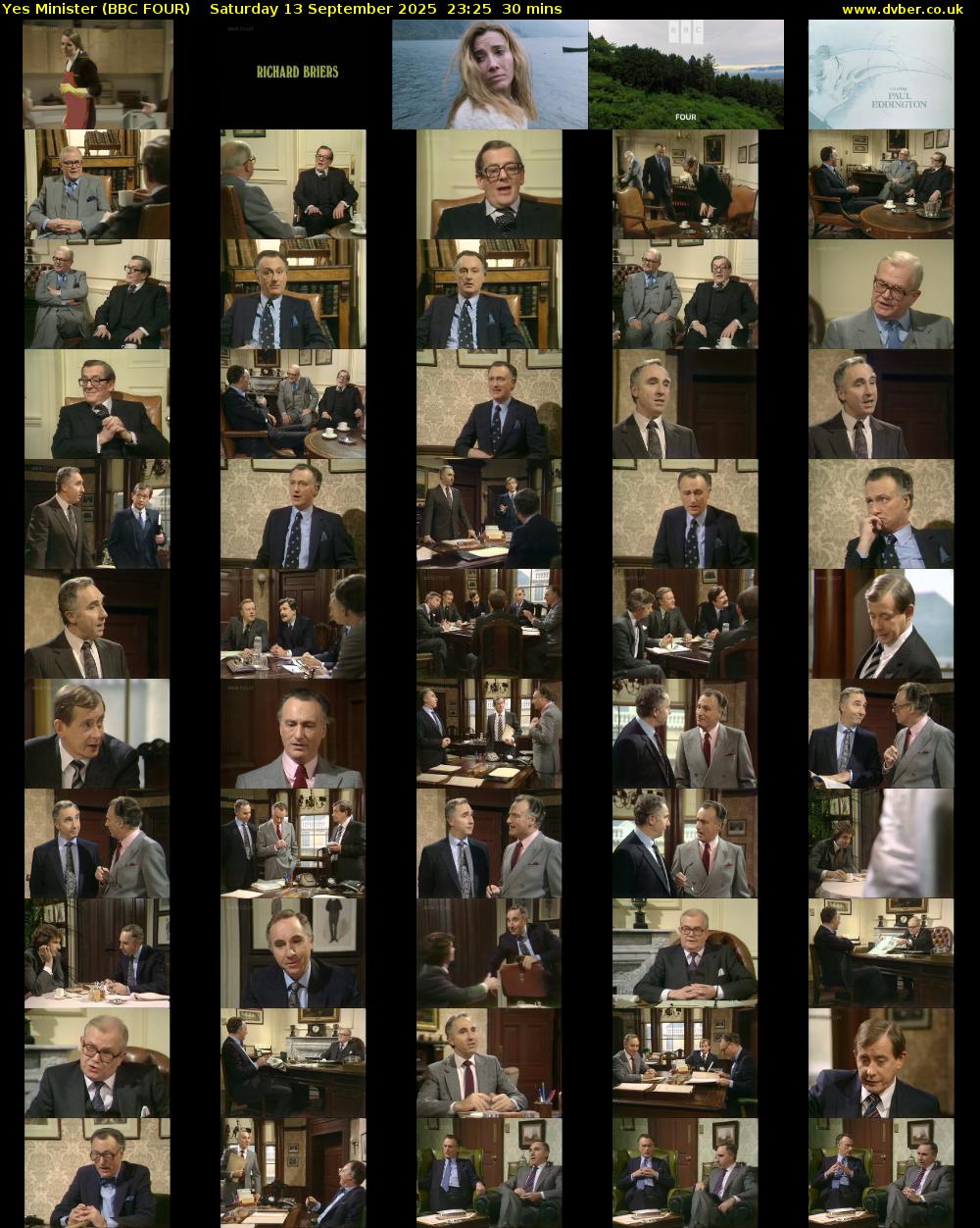 Yes Minister (BBC FOUR) Saturday 13 September 2025 23:25 - 23:55