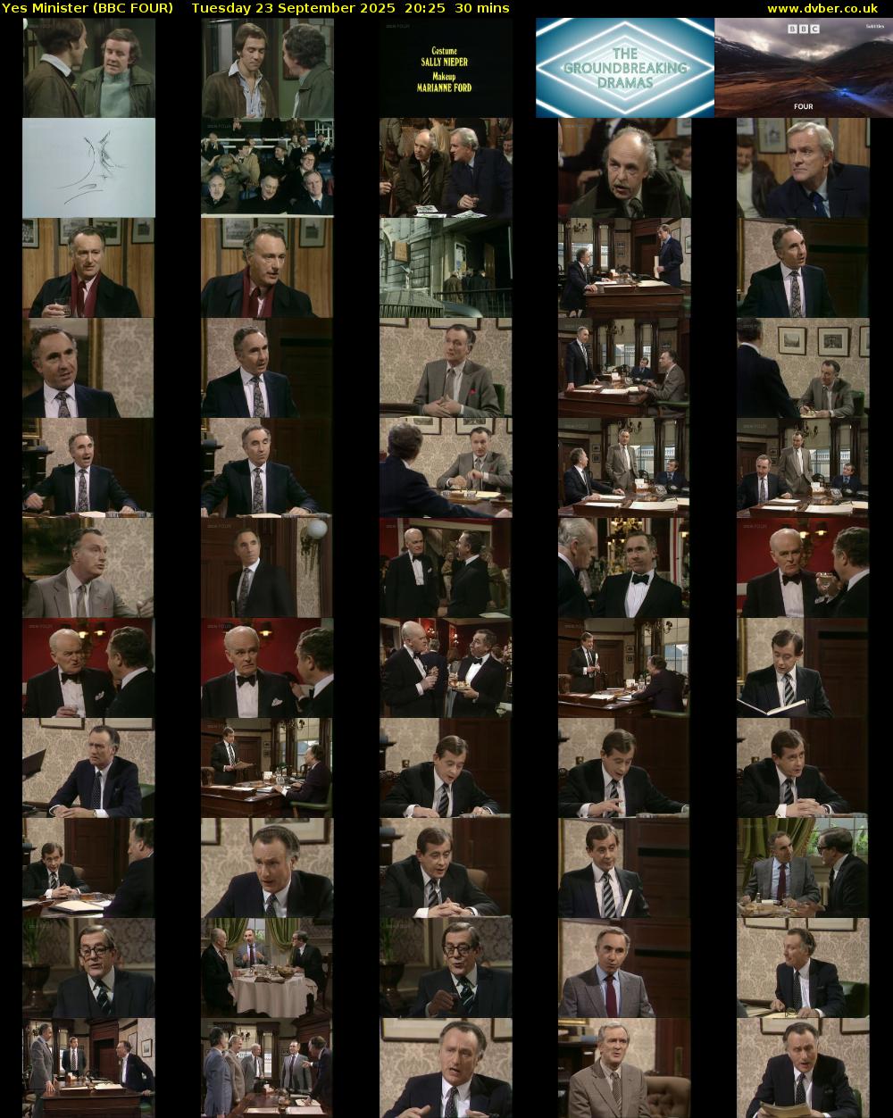 Yes Minister (BBC FOUR) Tuesday 23 September 2025 20:25 - 20:55