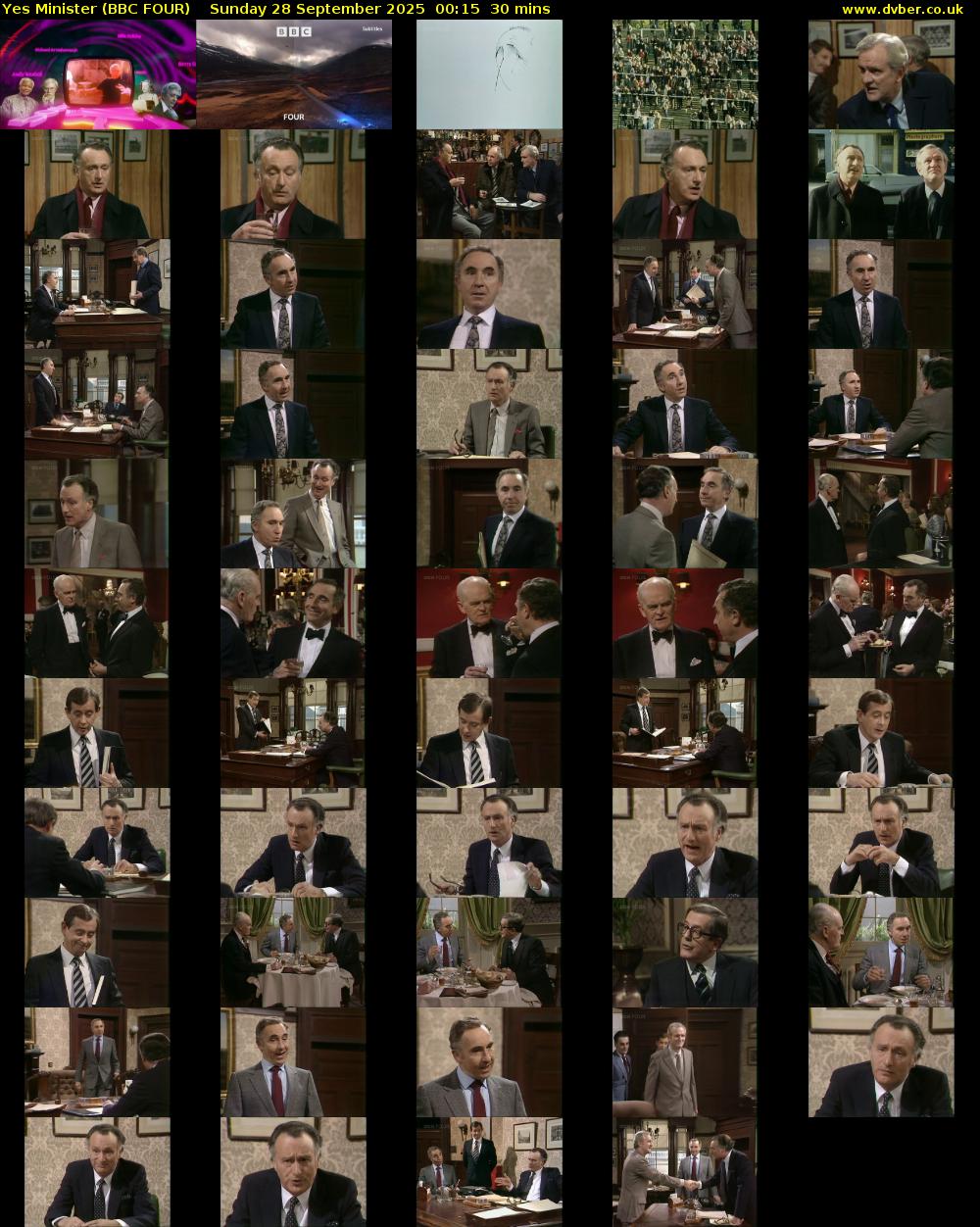 Yes Minister (BBC FOUR) Sunday 28 September 2025 00:15 - 00:45
