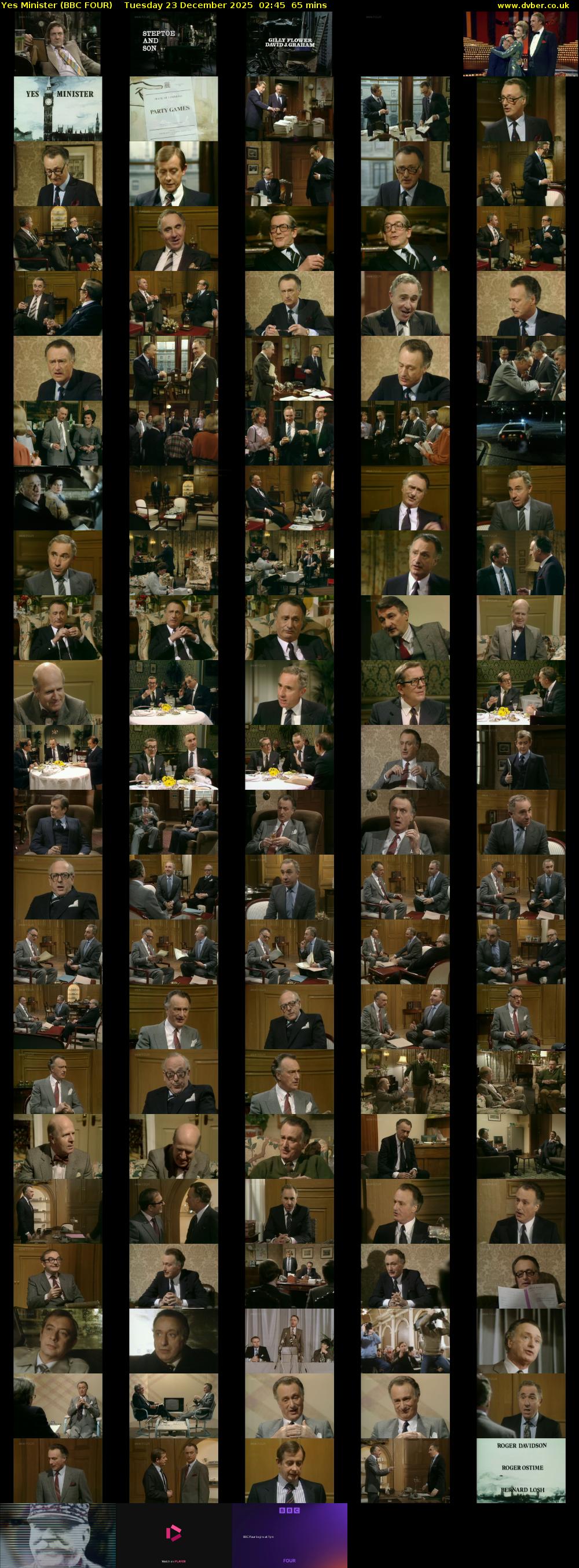Yes Minister (BBC FOUR) Tuesday 23 December 2025 02:45 - 03:50