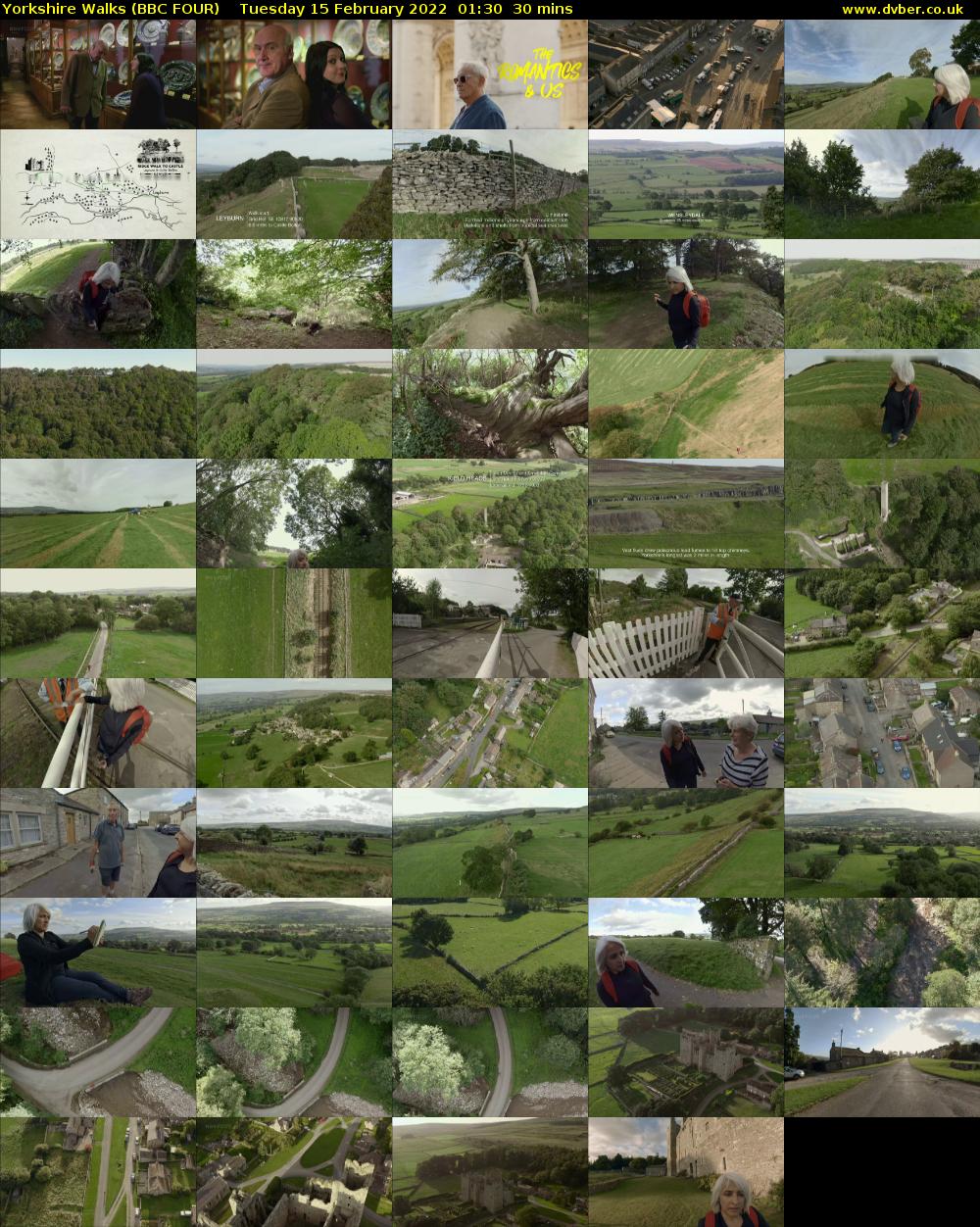 Yorkshire Walks (BBC FOUR) Tuesday 15 February 2022 01:30 - 02:00