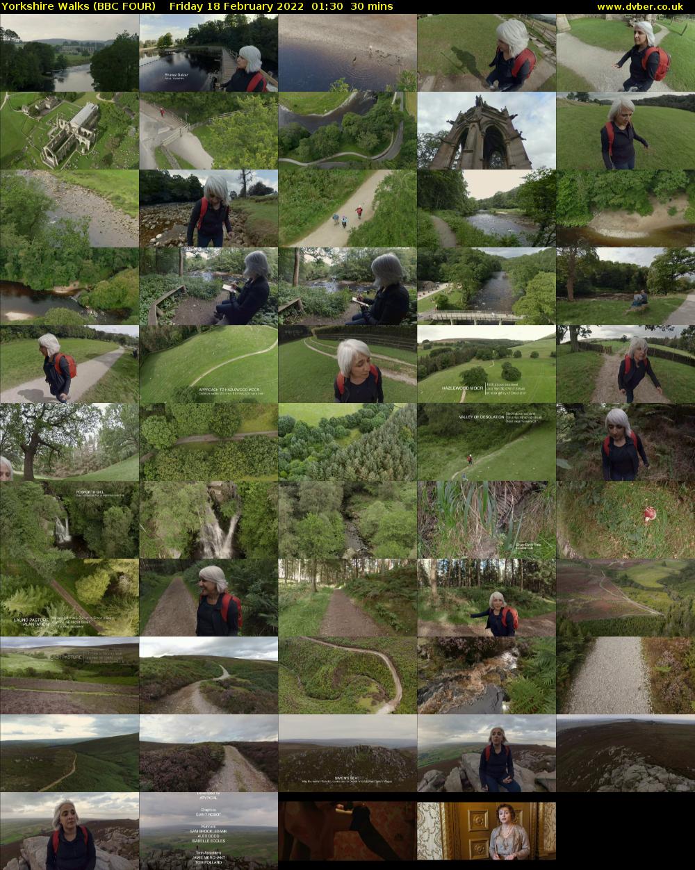 Yorkshire Walks (BBC FOUR) Friday 18 February 2022 01:30 - 02:00